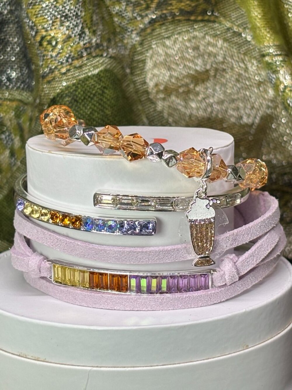 Bomb Party "Ice Cream Soda Shop" Summer Stacks 3 Bracelet Set with RootbeerFloat